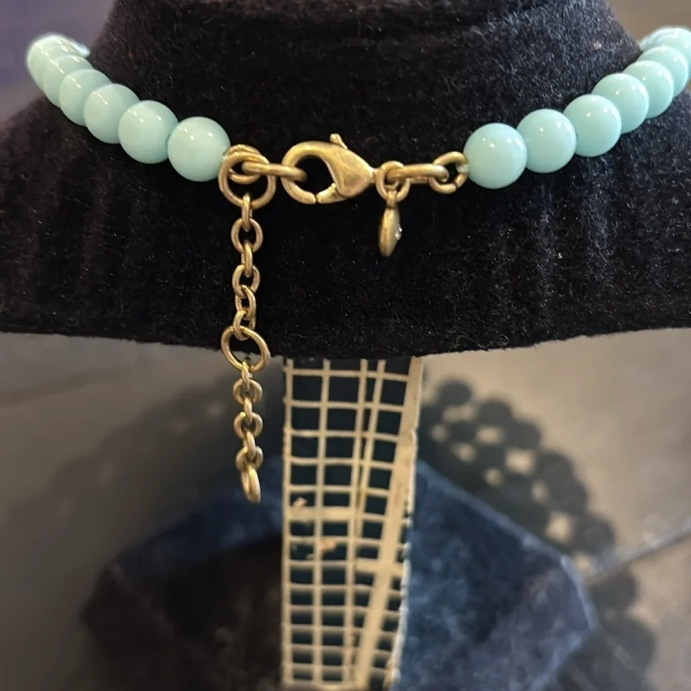 J. Crew Statement Having a Ball Bead Beaded Necklace in Aqua​